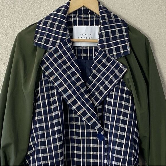 Tanya Taylor Lotta Contrast Combo Trench Coat - Picture 4 of 16